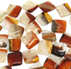 Margele Bijuterii Agata Sardonix Patrat 20x20 mm