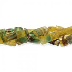  Fluorina Margele Pietre Semipretioase Dreptunghi Fatetat 13x13x7 - 20x13x8 mm