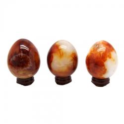 Ou din Carneol Mineral Natural - 37-38 x 28-32 x 28-32 mm - 1 Buc
