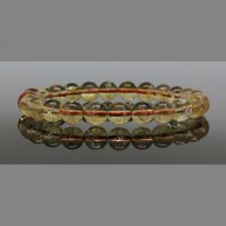 Bratara Citrin Rotunda 8 mm, Diametru 55 mm - 1 Buc