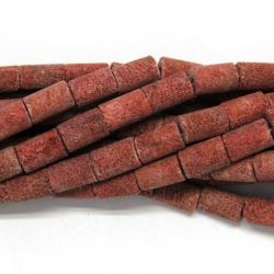  Coral Rosu Margele Pietre Semipretioase Tub - 14 x 9 mm