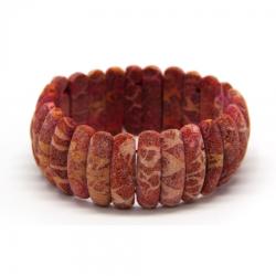 Bratara Coral Rosu, Diametru 58 mm, Dreptunghi neregulat 25 x 8 mm