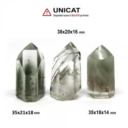  Obelisc Cuart cu Clorit Fantoma - 35-38 x 18-21 x 14-18 mm - ( XL) - 1 Buc