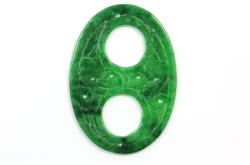  Pandant Jad sculptat - 52-54 x 36-37 x 2 mm - 1 Buc