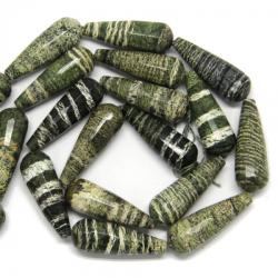  Jasp Zebra Verde Picatura Fatetat 38-40 x 14-19 mm Margele Pietre Semipretioase
