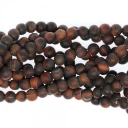 Ochi de Tigru Rosu Mat Rotund Margele Pietre Semipretioase pentru Bijuterii 4x4 mm