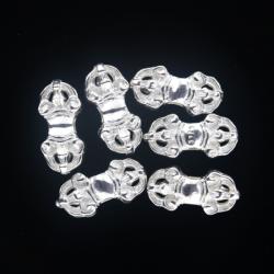  Charm Argint 925 Vajra (Dorje) 17 x 8 mm - 1 Buc