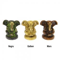  Zeul Elefant Ganesha - Figurina din Bronz 5, 5 x 5 cm - 1 Buc