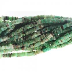  Margele Bijuterii Crisopraz Verde Patrat 6-8 x 1-3 mm