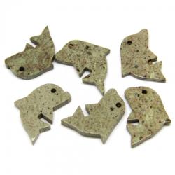  Pandant Delfin Jasp - 27-29 x 40-44 x 5-6 mm- (L)