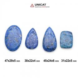  Cabochon Lazulit 31-47 x 22-29 x 4-6 mm - Unicat