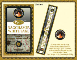 Betisoare Parfumate Salvie Alba Ppure - Nagchampa White Sage 15g