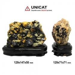 Cuart Negru - Morion in Matrice cu Suport Naturala Bruta - 129 x 71-147 x 50-71 mm - ( XXL) - 1 Buc