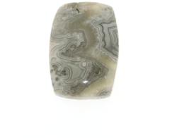 Cabochon Agat (Crazy lace agate) laguna gri dreptunghi 31 x 0.5 mm