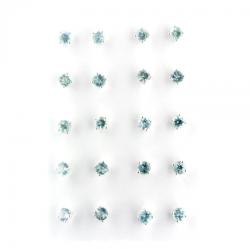  Cercei Acvamarin rotund fatetat 5x5x15 mm cu argint pentru eleganta zilnica 1 pereche