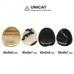  Pandantiv Agata Sardonix in Forma de Picatura - 59-69 x 49-59 x 5-8 mm - 1 Buc
