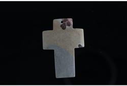  Pandantiv Cruce din Jasp Chinezesc Peisaj Chohua - aprox. 6x4 cm