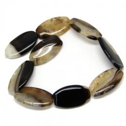 Agata Margele Pietre Semipretioase Oval 30 x 7 mm - 1 Buc