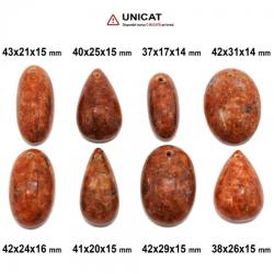  Pandantiv Calcit Portocaliu cu Gaura 37-43 x 17-31 x 14-16 mm - Unicat