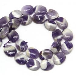  Ametist Chevron Margele Pietre Semipretioase Oval - 23 x 18 mm