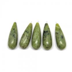  Pandantiv Jad in Forma de Picatura Agatator Argint 925 - 42-43 x 14 mm - 1 Buc