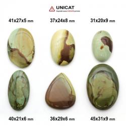  Cabochon Jasp Policrom 31-45 x 20-31 x 5-9 mm - Unicat