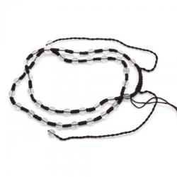  Colier Mala din Cuart Rotund 6 mm - Inchidere Siret