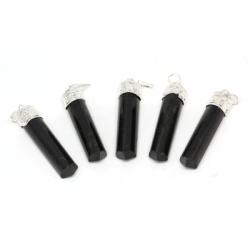  Pandant Turmalina Neagra Obelisc - 43 x 10 mm - 1 Buc