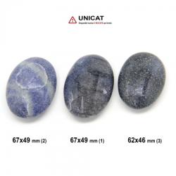 Palm Stone Cuart Albastru Madagascar Rutala 62-67 x 46-49 mm (XXL) - Unicat