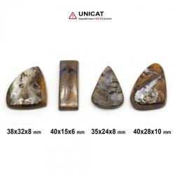  Cabochon Opal Boulder Druzy 35-40 x 15-32 x 6-10 mm - Unicat
