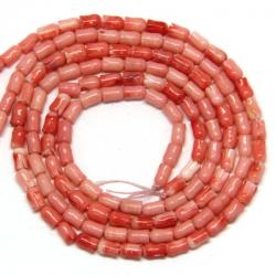 Coral Rosu Colorat Somon Margele Pietre Semipretioase Tub - 7 x 3 mm
