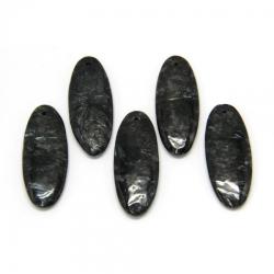  Pandantiv Arfvedsonit de Forma Ovala - 58 x 24 x 7 mm - 1 Buc