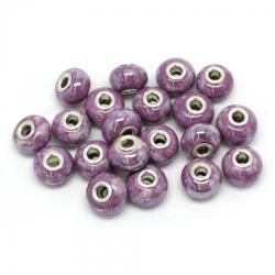 Margele Ceramica Tip Pandora Violet - Rotunda Violet - 11x16 mm - 1 Buc