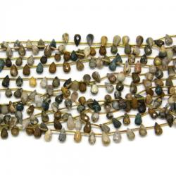 Margele Bijuterii Jasp Oceanic Bob de orez 6 x 10 mm