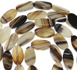  Margele Bijuterii Agata Sardonix Oval 24x13 mm