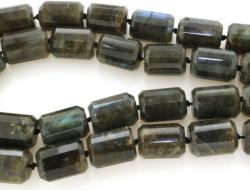 Labradorit Tub Fatetat 19x14 mm - 1 Buc