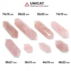  Obelisc Cuart Roz 2 Varf - 36-98 x 15-22 mm ( XXL) - 1 Buc