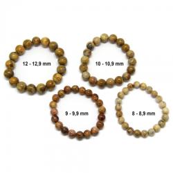  Bratara Fosil Coral Diametru 56-58 mm - Margele Rotunde - 8-12, 9 mm