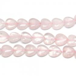  Cuart Roz Margele Pietre Semipretioase Inima - 16 x 16 mm