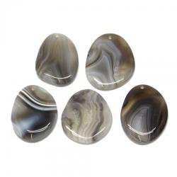  Pandantiv Agata de Botswana de Forma Neregulata - 36-53 x 30-36 x 7-8 mm - 1 Buc