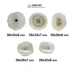  Cabochon Cuart Solar 29-36 x 22-34 x 6-8 mm