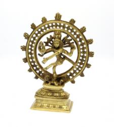  Zeul Shiva in postura Nataraja (Dansand) - Statueta din Bronz 19, 5x16, 5x5 cm - 1 Buc