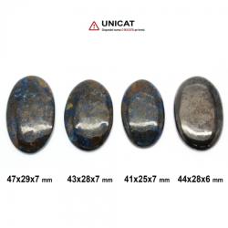  Cabochon Azurit 41-47 x 25-29 x 6-7 mm