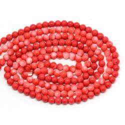 Margele Bijuterii Coral Rosu Rotund 6 x 6 mm - concepttropic - 35,00 RON