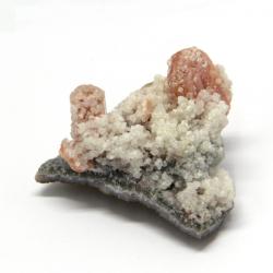 Stilbit in Matrice de Calcedonie India Mineral Natural Brut - 33-145 x 27-129 x 16-33 mm - ( XXL ) - 1 Buc