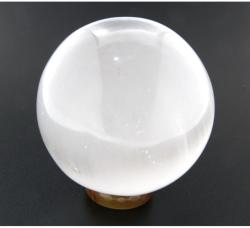  Sfera Mineral Natural Selenit alb 79-82 x 79-82 mm - 1 Buc