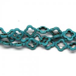 Magnezit Colorat Margele Pietre Semipretioase Floare - 17 x 17 mm