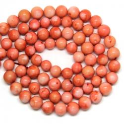 Coral Rosu Colorat Somon Margele Pietre Semipretioase Rotunde - 8-9 mm