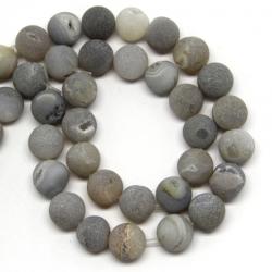  Agata Dungata Druzy Mat Margele Pietre Semipretioase Rotunde -14 x 14 mm
