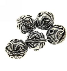  Margele din metal placat rotund neregulat 18x19 mm - 2 Buc